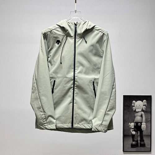 Descente Solid-Color Hooded Shell Jacket