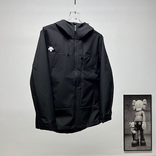 Descente Solid-Color Hooded Shell Jacket