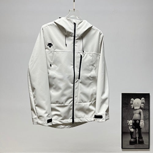 Descente Solid-Color Hooded Shell Jacket