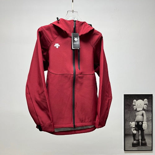 Descente Solid-Color Hooded Shell Jacket