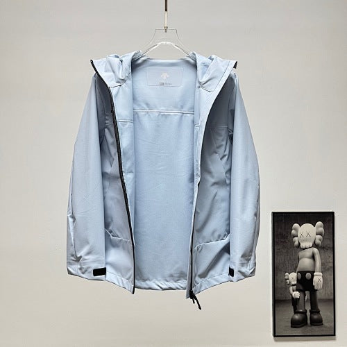 Descente Solid-Color Hooded Shell Jacket