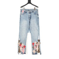 Chrome Hearts x GALLERY DEPT Horsehair Patchwork Leather Flared Jeans