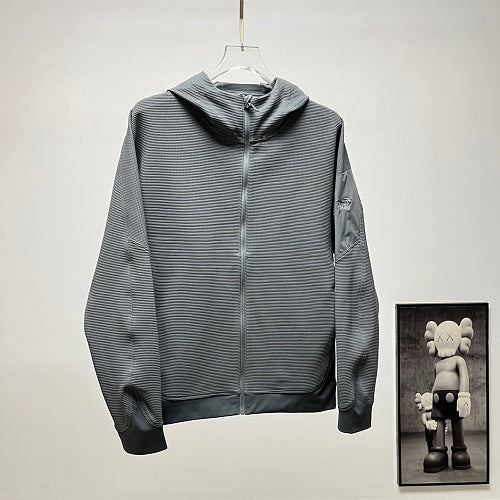Arc'teryx Textured Full-Zip Hooded Jacket – Charcoal Grey