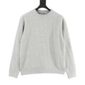 Dior CD Oblique Jacquard Crewneck Sweater — Light Grey