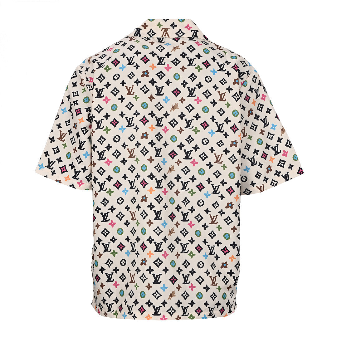 Louis Vuitton Printed Mulberry Short-Sleeve Shirt