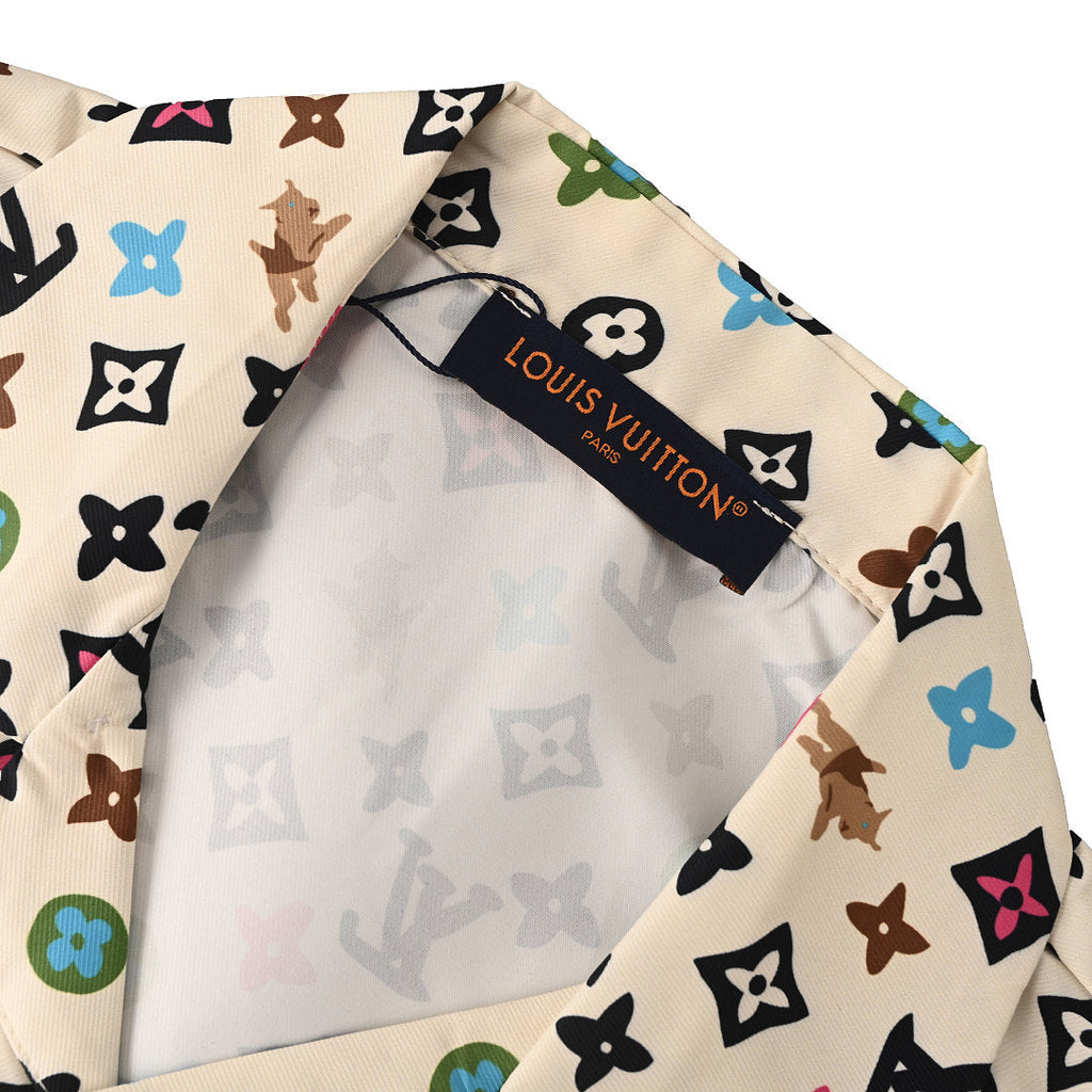 Louis Vuitton Printed Mulberry Short-Sleeve Shirt