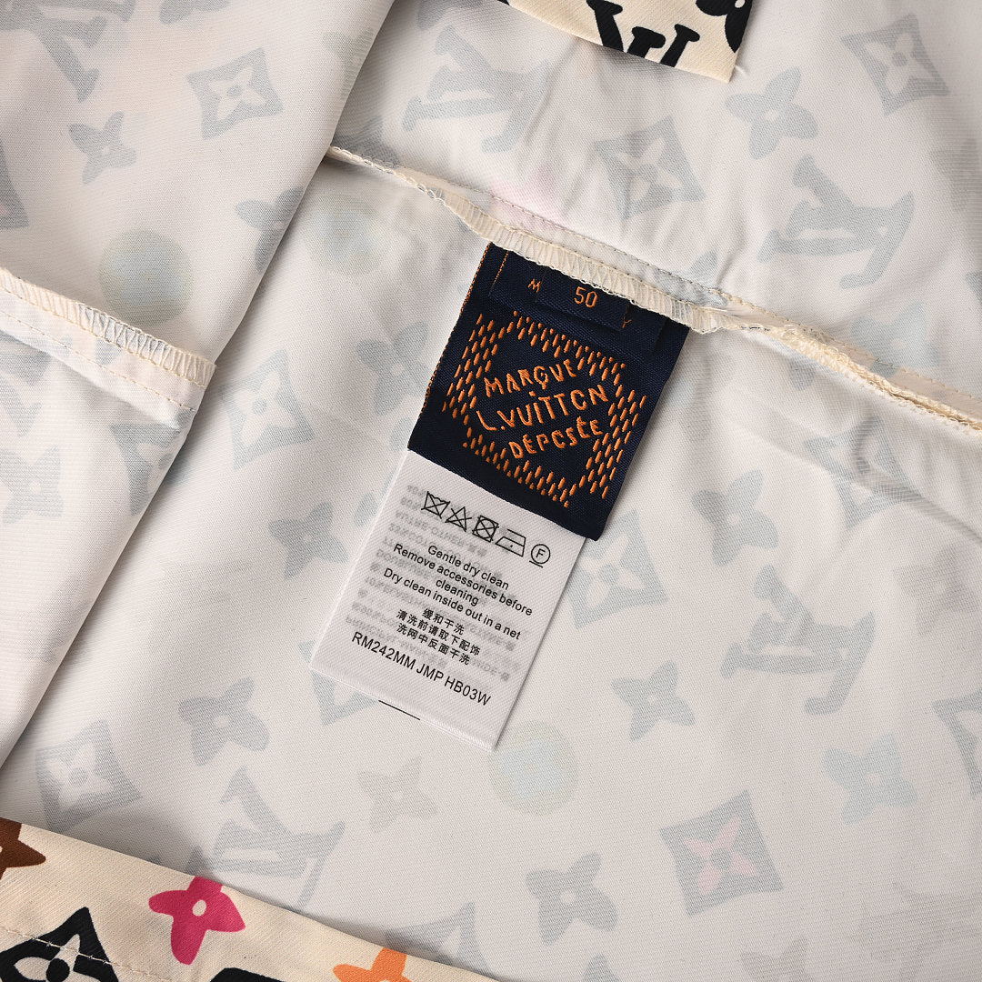 Louis Vuitton Printed Mulberry Short-Sleeve Shirt