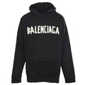 BALENCIAGA Washed Distressed Textured Print Hoodie