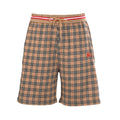 Burberry Horse-Embroidered Plaid Shorts