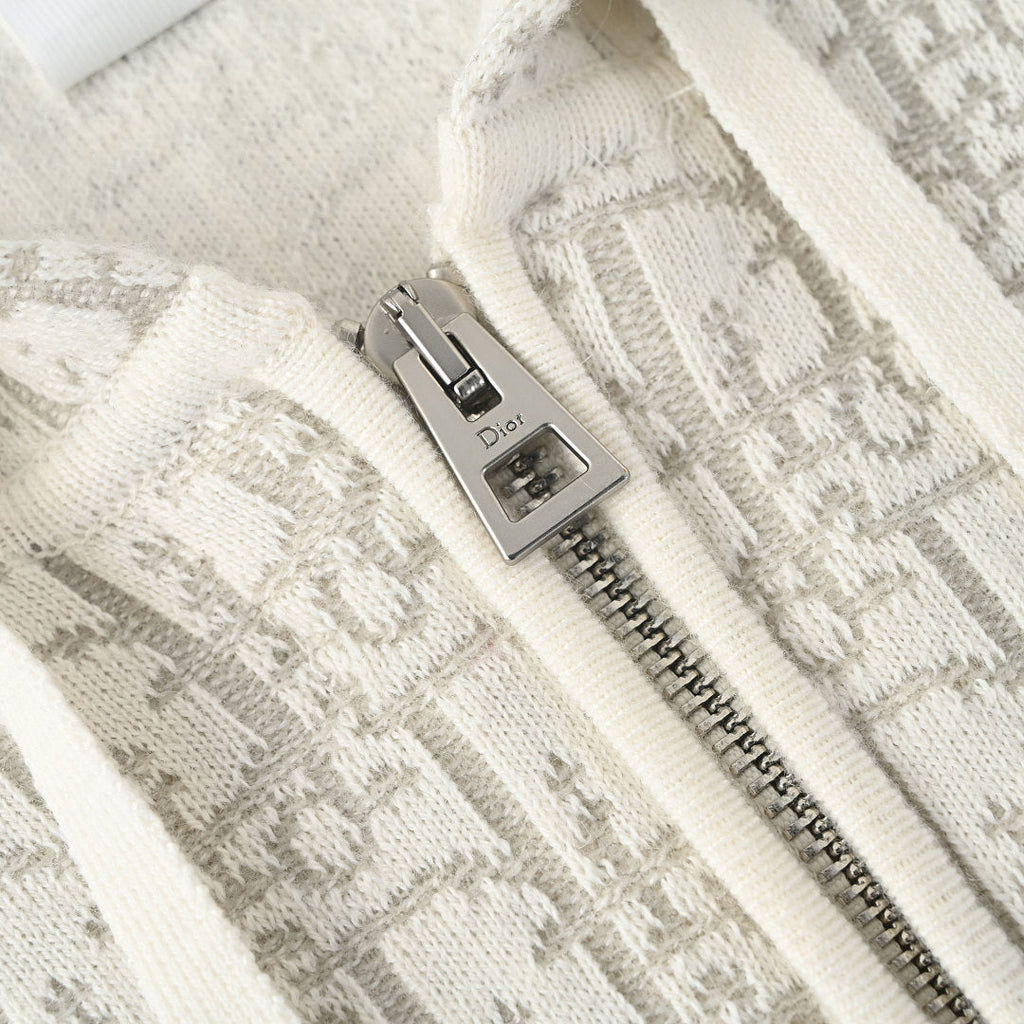 Dior Oblique All-Over Jacquard Zip-Up Hoodie