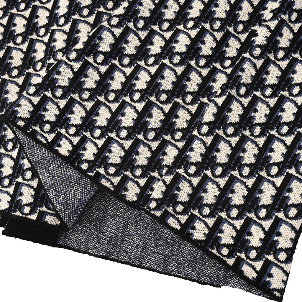 Dior Oblique All-Over Jacquard Long-Sleeve Shirt Black & White