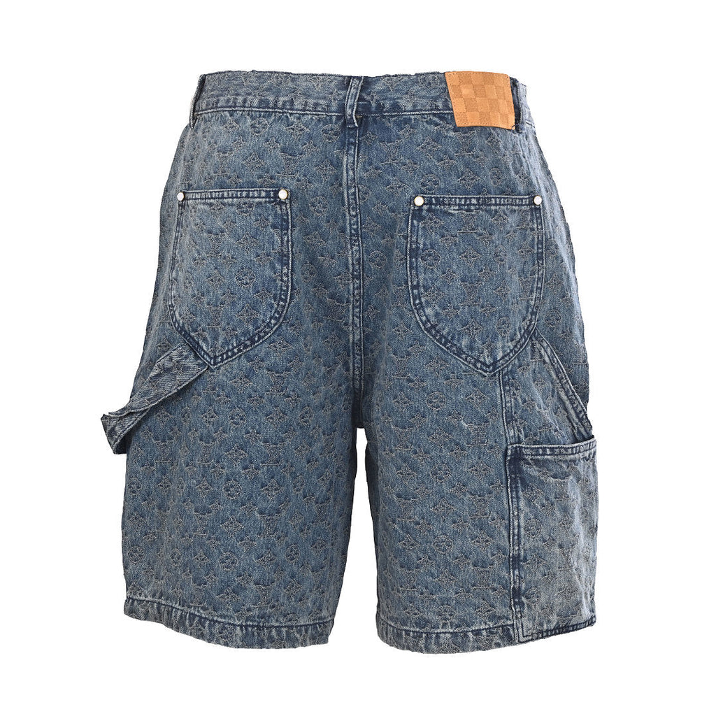 LOUIS VUITTON LV Monogram Jacquard Denim Shorts
