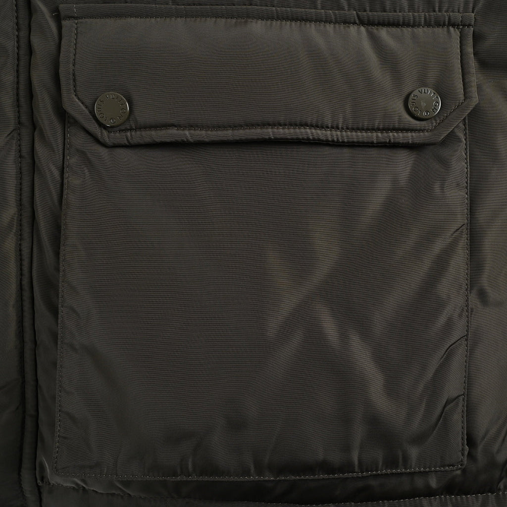 Louis Vuitton Monogram Patchwork Hooded Down Jacket