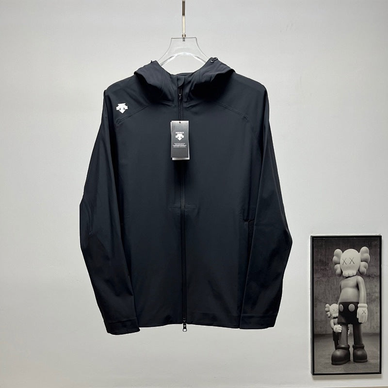 Descente Solid-Color Hooded Shell Jacket