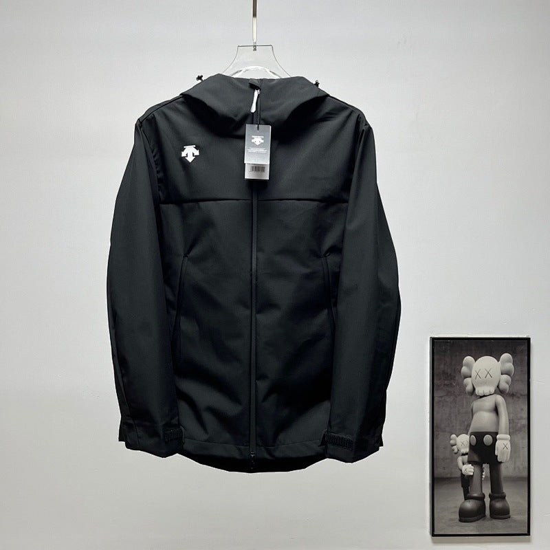 Descente Solid-Color Hooded Shell Jacket