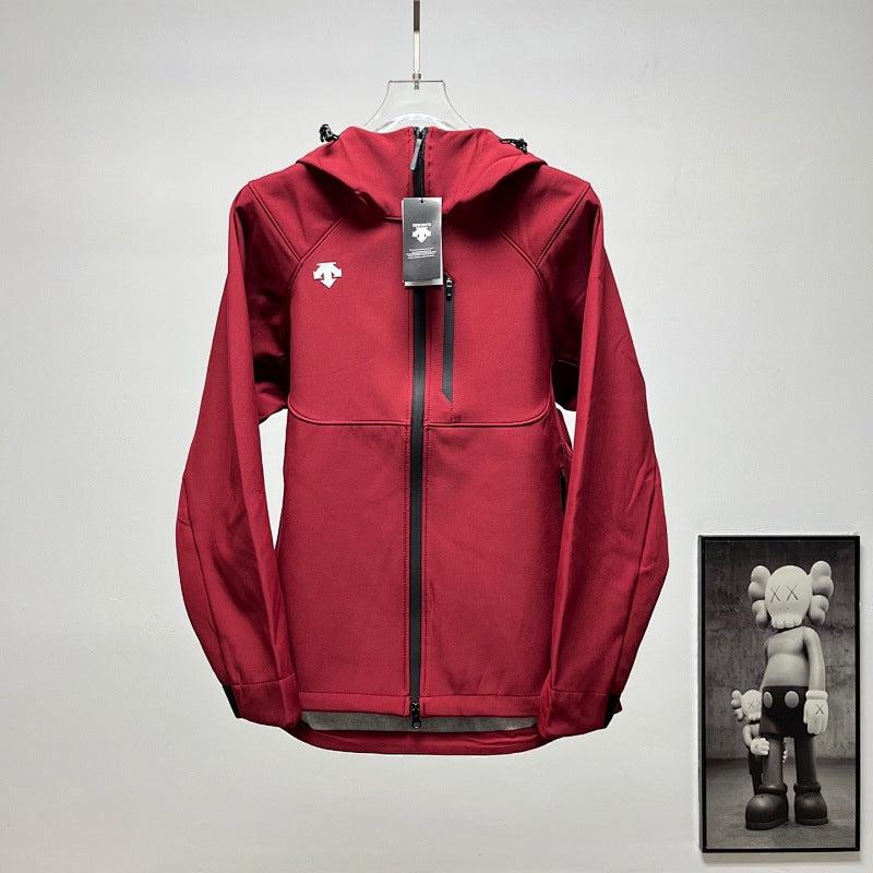 Descente Solid-Color Hooded Shell Jacket
