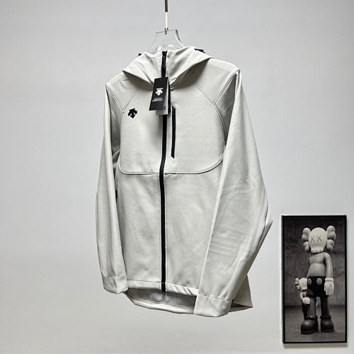 Descente Solid-Color Hooded Shell Jacket