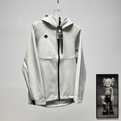 Descente Solid-Color Hooded Shell Jacket