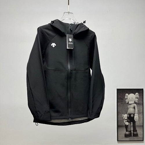 Descente Solid-Color Hooded Shell Jacket
