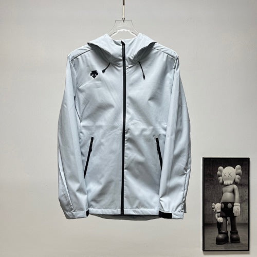 Descente Solid-Color Hooded Shell Jacket