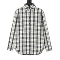 Balenciaga Black and White Plaid Button-Up Shirt