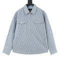 Fendi Light Blue FF Monogram Zip-Up Jacket