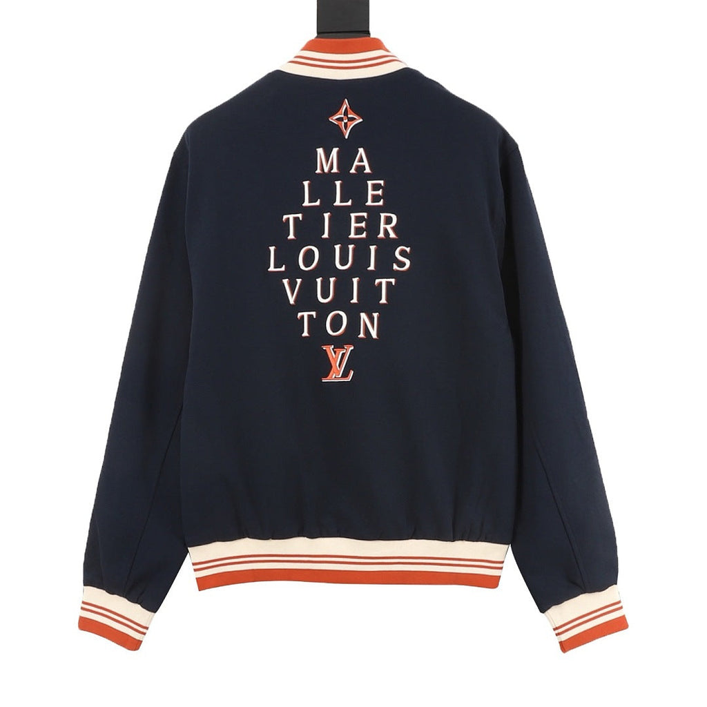 LOUIS VUITTON LV Overlapping Lettering Embroidery Baseball Jacket