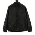 Fendi Black FF Print Hooded Zip-Up Jacket