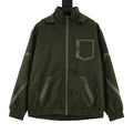 Fendi Olive Green FF Print Hooded Zip-Up Jacket