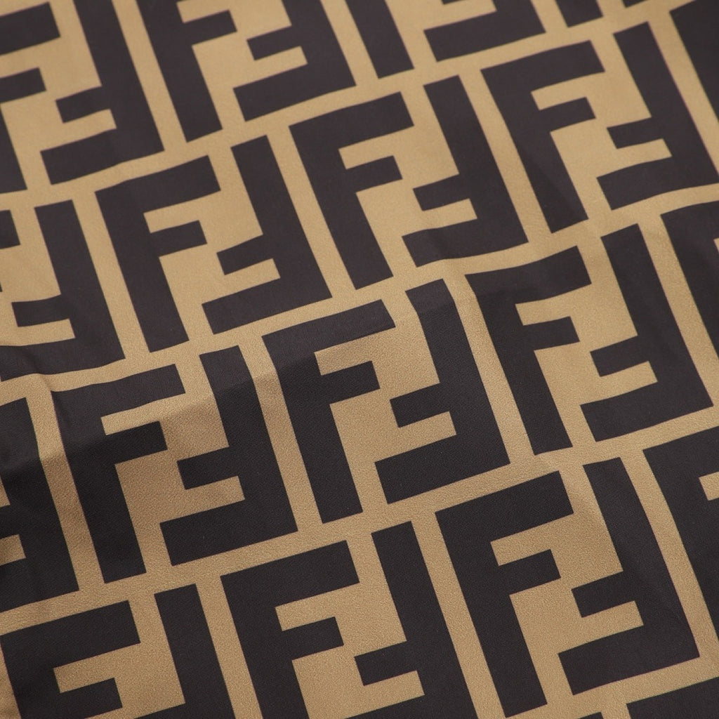 Fendi Tan Reversible Hooded Jacket - FF & Stripes