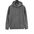 Fendi Grey Zip-Up Hoodie with FF Hood Detail