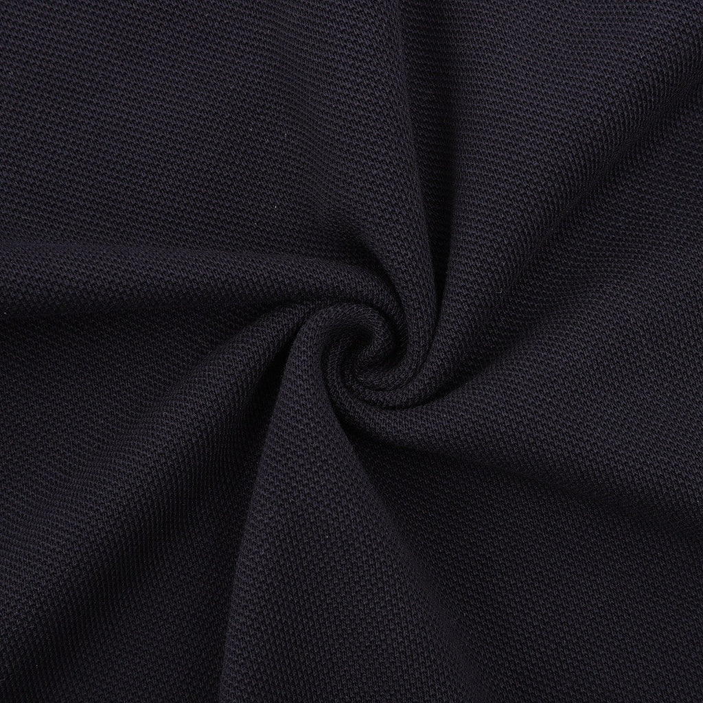Fendi Black Polo Shirt with Contrast Logo Collar