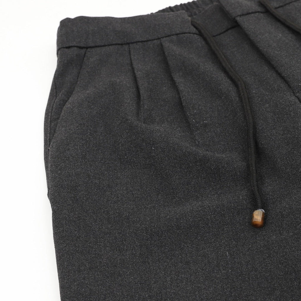 Brunello Cucinelli Drawstring Herringbone Linen Trousers