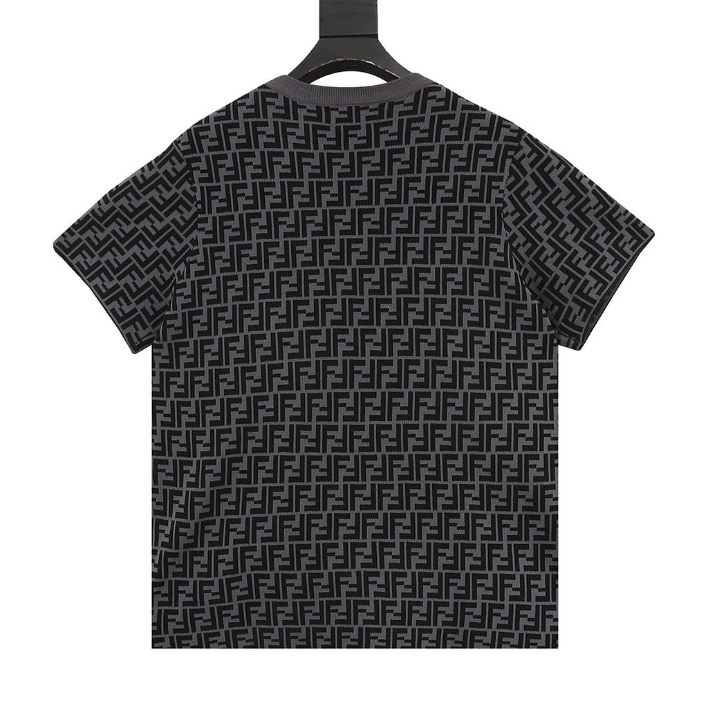Fendi Black & Grey FF Monogram Crewneck T-Shirt