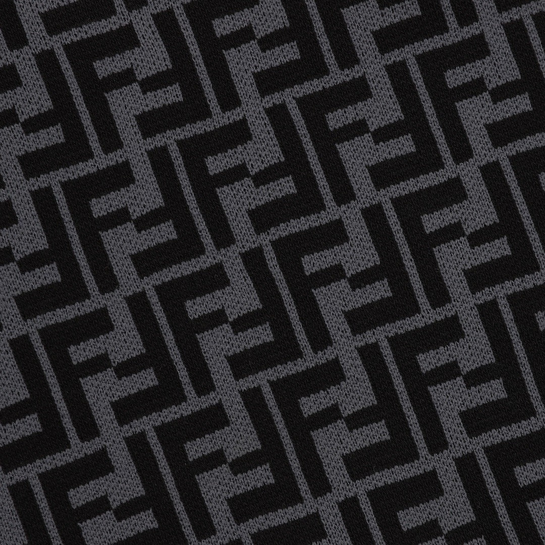 Fendi Black & Grey FF Monogram Crewneck T-Shirt