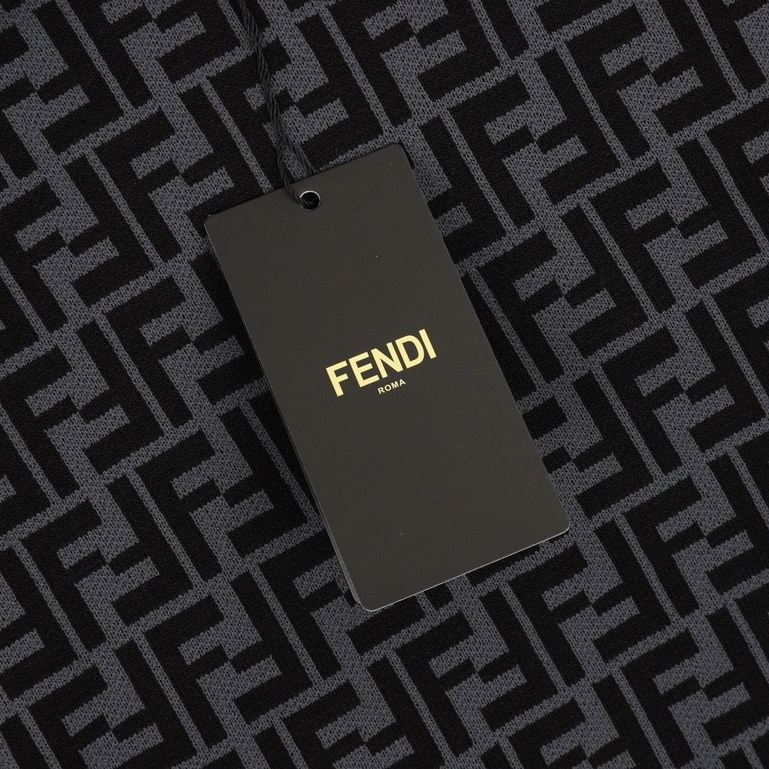 Fendi Black & Grey FF Monogram Crewneck T-Shirt