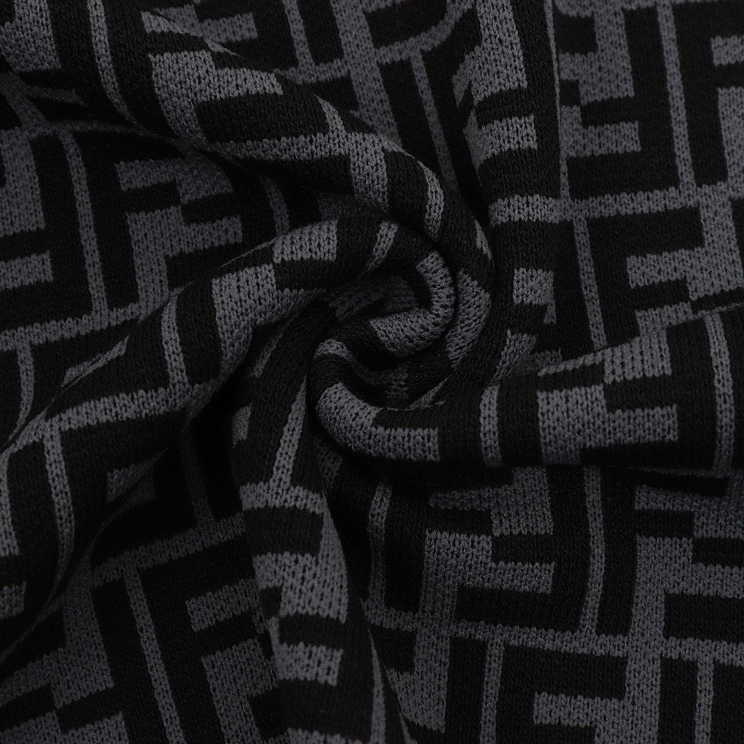 Fendi Black & Grey FF Monogram Crewneck T-Shirt