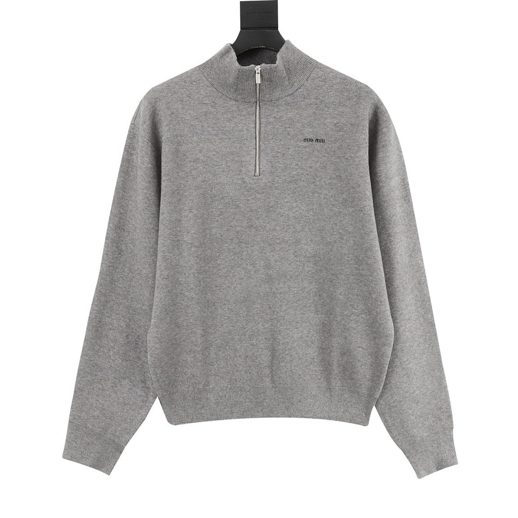 Miu Miu Half-Zip Knit Sweater