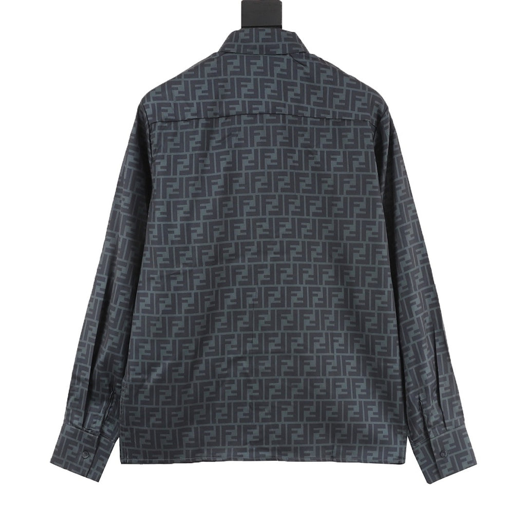 Fendi FF All-Over Print Long-Sleeve Shirt