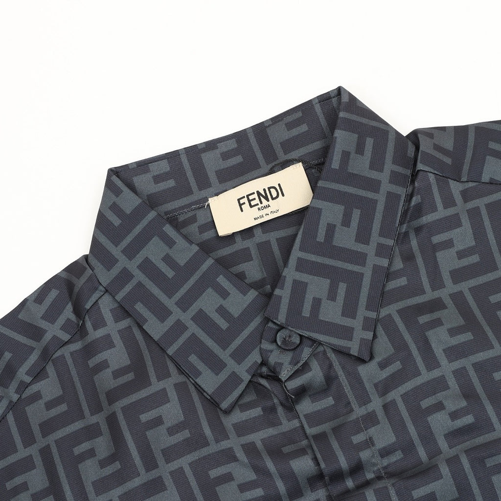 Fendi FF All-Over Print Long-Sleeve Shirt