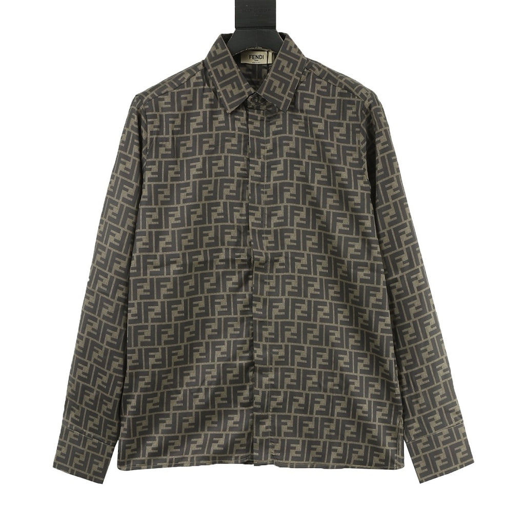 Fendi FF All-Over Print Long-Sleeve Shirt
