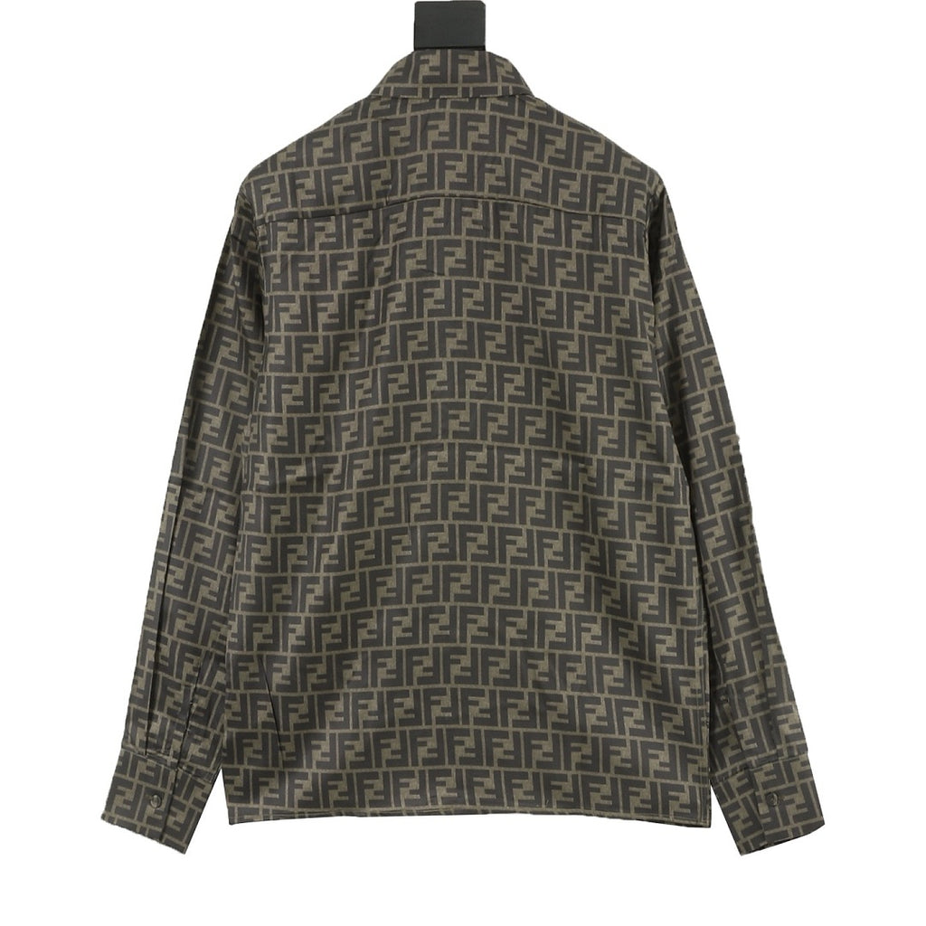 Fendi FF All-Over Print Long-Sleeve Shirt