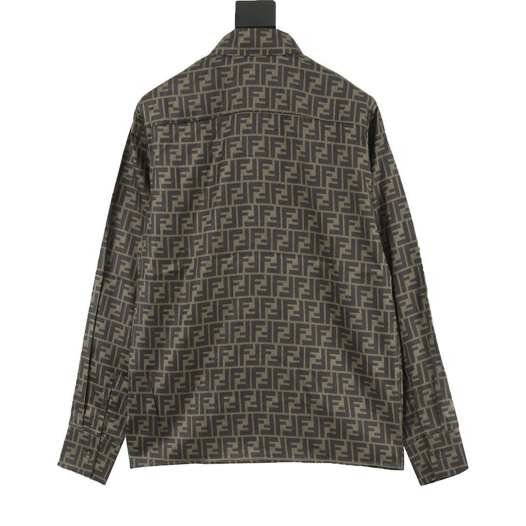 Fendi FF All-Over Print Long-Sleeve Shirt