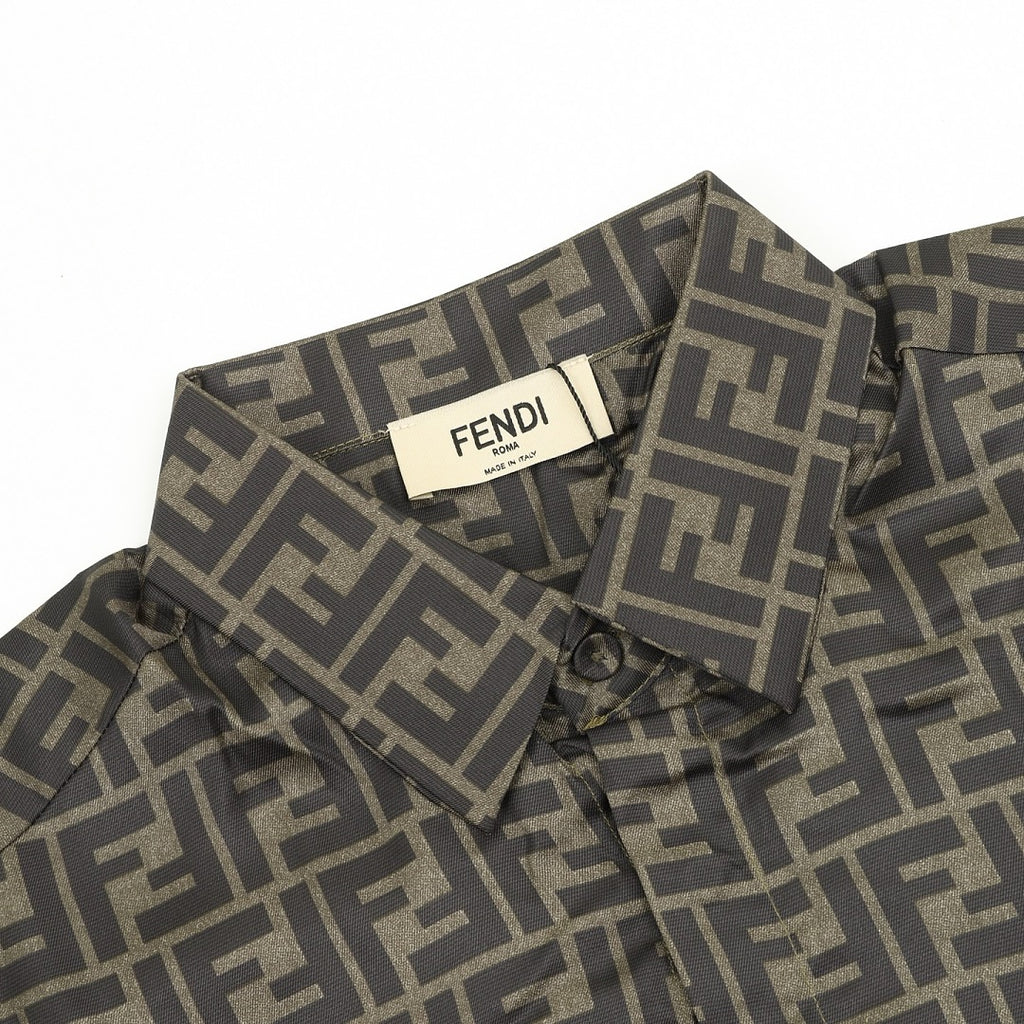 Fendi FF All-Over Print Long-Sleeve Shirt