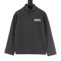 Balenciaga Half-Zip Sweatshirt Charcoal