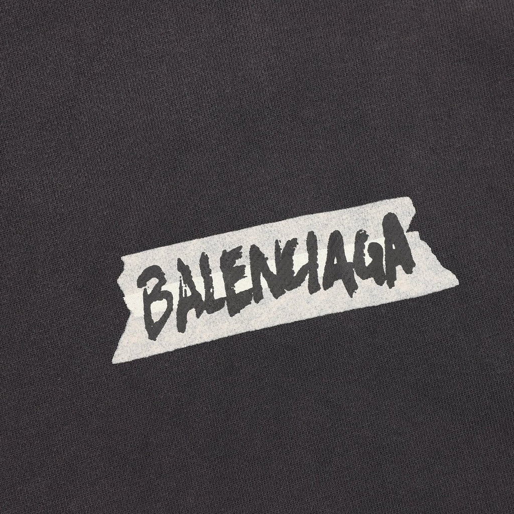 Balenciaga Half-Zip Sweatshirt Charcoal