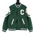 CELINE Triomphe C Logo Patchwork Embroidery Baseball Jacket