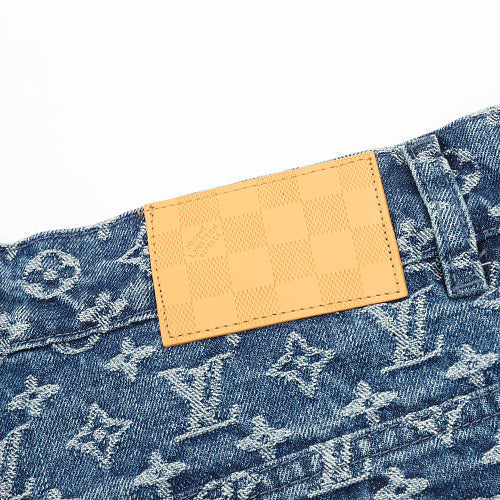 LOUIS VUITTON LV Damier Knit Mesh Logo Shorts