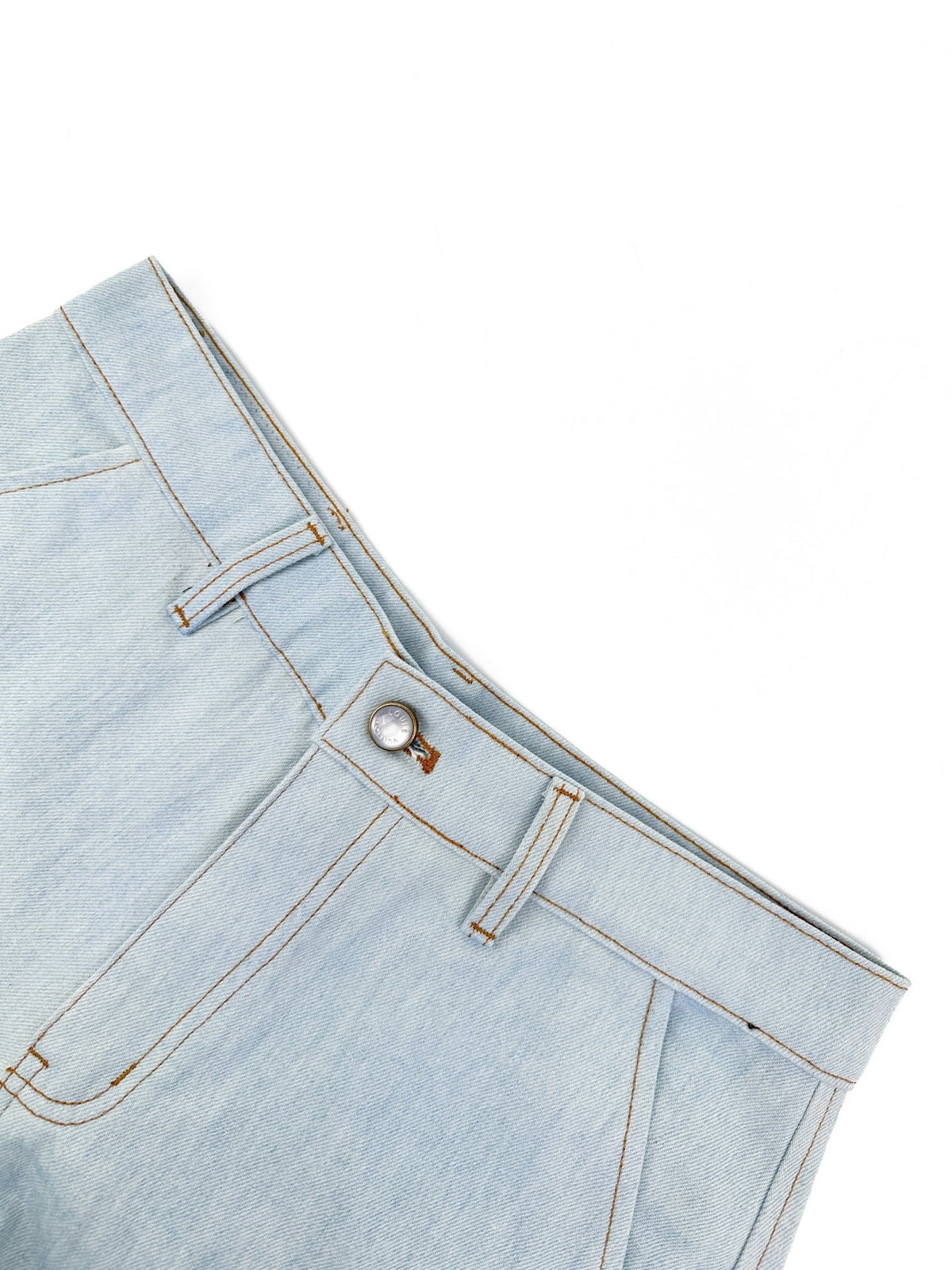 LOUIS VUITTON Star Rivet Cargo Denim Shorts