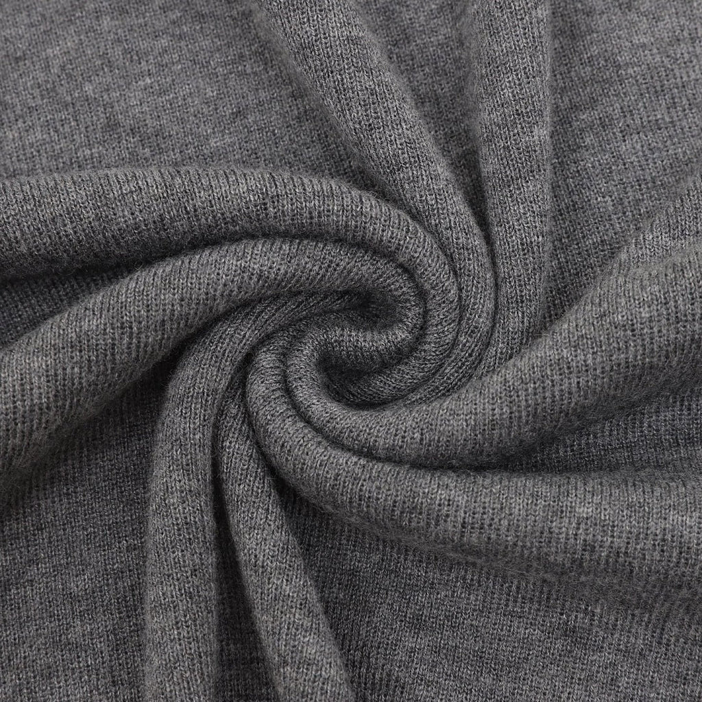 Burberry Vintage Check Half-Zip Knit Sweater — Grey Melange
